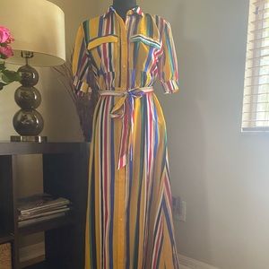 Multi-Color Striped Maxi Dress
